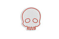 Decoratiune luminoasa LED, Skull, Benzi flexibile de neon, DC 12 V, Rosu