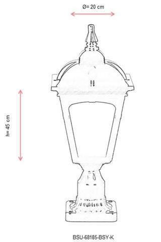 Lampa de exterior, Avonni, 685AVN1233, Plastic ABS, Alb/Negru