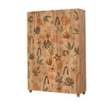 Dulap pentru haine, Vella, Leva Leaf, 120 x 189 x 48 cm, pal melaminat, multicolor