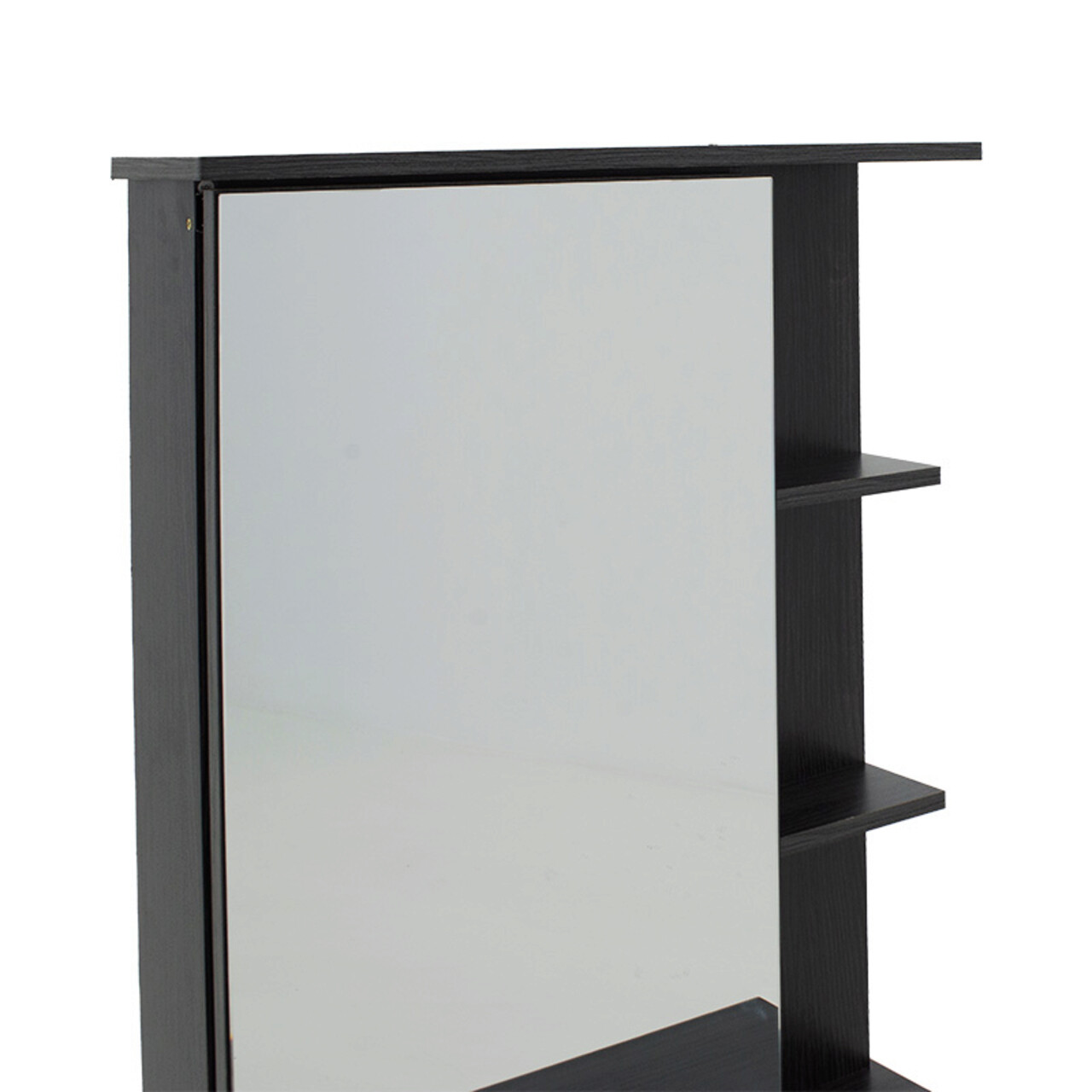 Masa de toaleta / machiaj cu oglinda si taburet Zelia, Pakoworld, 60x40.5x151 cm, PAL, wenge