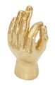 Statueta decorativa, Ok Hand, Mauro Ferretti, 10 x 7 x 22.5 cm, polirasina, auriu