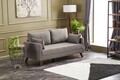 Canapea fixa Bella Sofa, Balcab Home, 2 locuri, 177x81x85 cm, lemn, maro