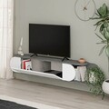 Comoda TV, Homitis, Tone, 180x30x29.6 cm, Alb/Gri