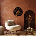 Decoratiune de perete, Love / Fearless / Smart, Metal, Dimensiune: 64 x 70 cm, Negru