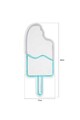 Decoratiune luminoasa LED, Ice Cream, Benzi flexibile de neon, DC 12 V, Alb/Albastru