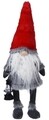 Decoratiune luminoasa Gnome w grey body, 26x18x51 cm, plus, gri/rosu