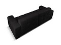 Canapea 4 locuri, Kendal, Micadoni Home, BL, 255x103x79 cm, catifea, negru