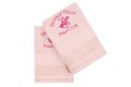 Set 2 prosoape de maini, Beverly Hills Polo Club, Powder Pink, 50 x 100 cm, 100% bumbac