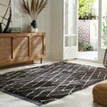 Covor Aisha Berber Rug Monochrome, Flair Rugs, 160x230 cm, poliester, negru