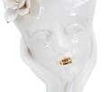 Vaza Woman Mask, Mauro Ferretti, 16.5x14x27.3 cm, portelan, alb/auriu