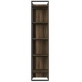 Biblioteca Kelvin, Tera Home, 39x36.6x180 cm, maro/negru