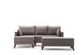 Coltar extensibil pe stanga Bella Mini, Balcab Home, 205x81x85 cm, lemn, maro