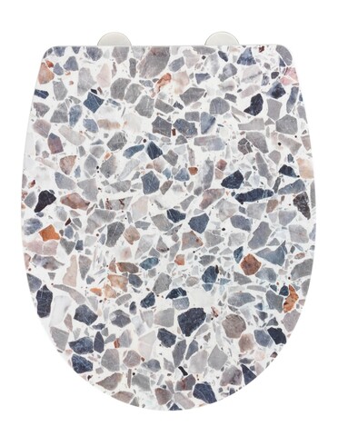 Capac de toaleta Terrazzo, Wenko, 36.5x45 cm, termoplastic/inox, multicolor