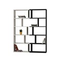 Corp biblioteca, Decortie, Tapi Set, 124x161x28 cm, Alb / Antracit