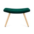 Taburet Moss, Homla, 61x41x38 cm, lemn/catifea din poliester, verde