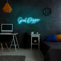 Decoratiune luminoasa LED, Goal Digger, Benzi flexibile de neon, DC 12 V, Albastru