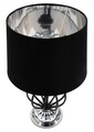 Lampa de masa Darky Silver, Mauro Ferretti, Ø28 x 44.5 cm, 1 x E27, 40W, fier/PVC/textil