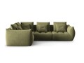 Coltar modular stanga 3 locuri, Bloom-184, Micadoni Home, 316x216x95 cm, catifea, verde deschis