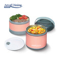 Caserola termica dubla Loca, Art of Dining by Heinner, 920 ml, inox/polipropilena, roz/gri