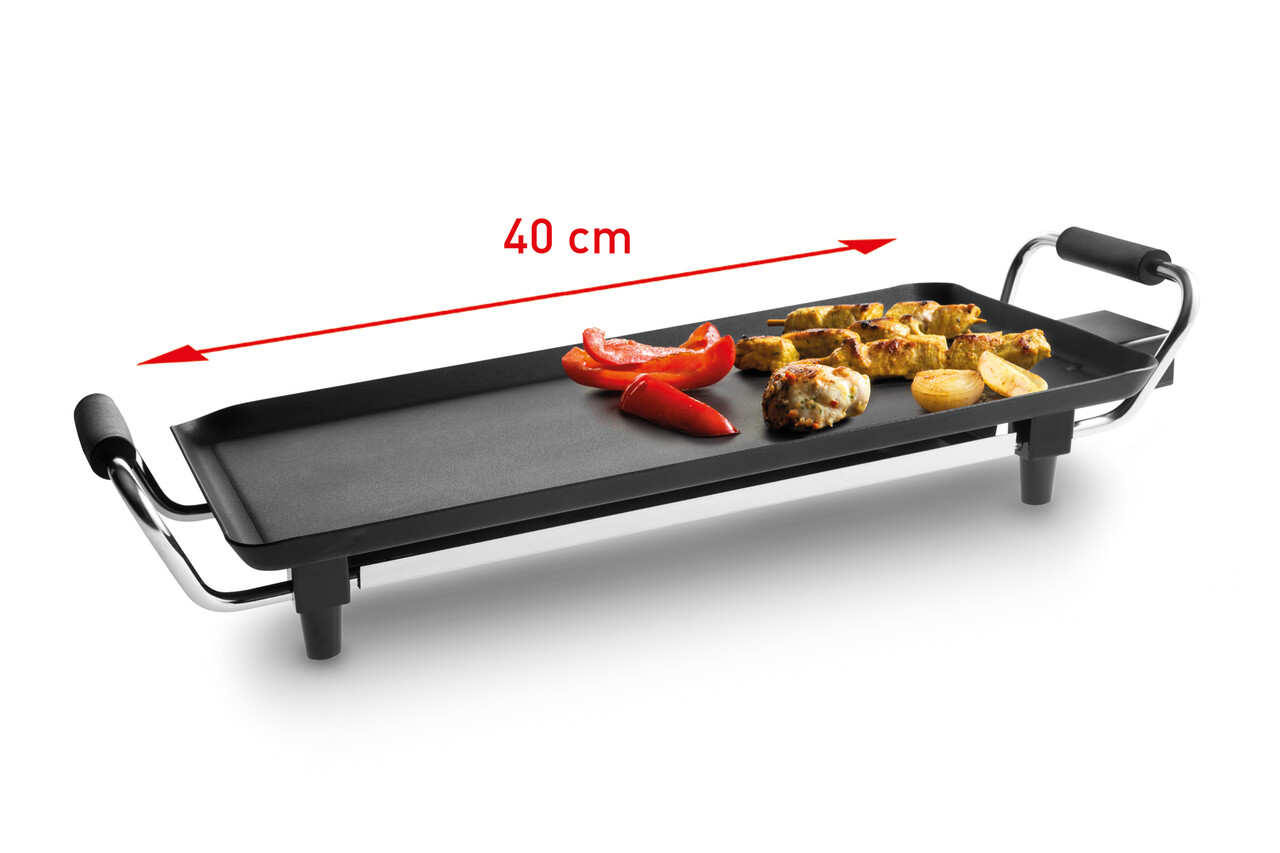 Gratar electric Teppanyaki, Fritel, TY 1485, 1800W, 40x22, aluminiu, negru/argintiu