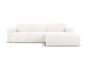 Coltar dreapta 4 locuri, Molino-101, Micadoni Home, 250x170x72 cm, tesatura boucle, alb