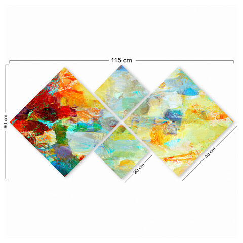 Set 4 tablouri decorative, 4MDF6262166, MDF, Imprimat UV, Multicolor