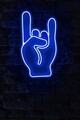 Decoratiune luminoasa LED, Rock N Roll Sign,  Benzi flexibile de neon, DC 12 V, Albastru