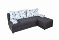 Coltar extensibil  reversibil Modena Grey Blue Anemone 206 x 145 x 80 cm cu lada de depozitare