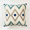 Set perne decorative	, Beach House Punch Pillow Set With İnsert, Material: 20% in, 80% poliester, Turcoaz / Gri / Bleumarin