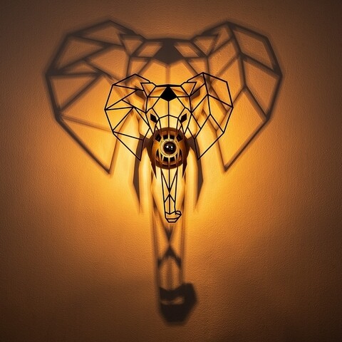 Lampa de perete, Shadow, 608 - A, E27, 100 W, metal/MDF, negru
