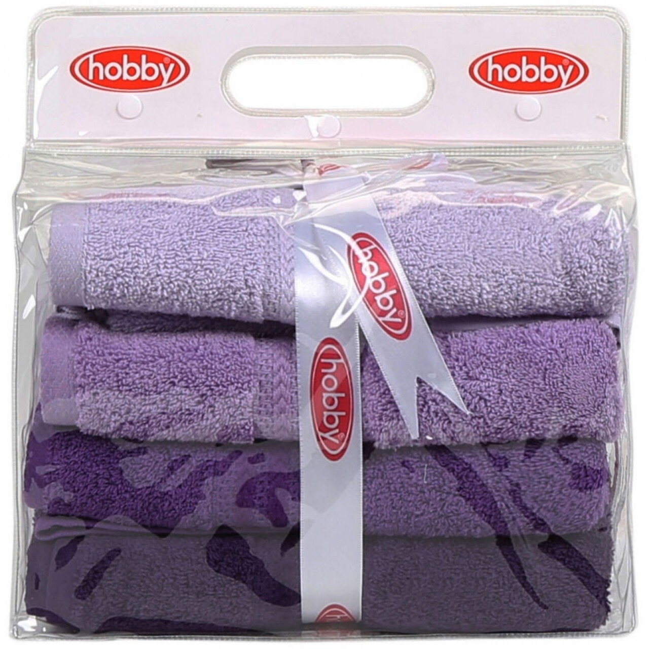 Set 4 prosoape de maini Lilac Delight, Hobby,  50 x 90 cm, 100% bumbac, mov - 3 | YEO