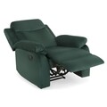 Fotoliu cu recliner manual, Louis XL, L.87 l.95 H.102, stofa, verde inchis