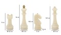 Set 8 decoratiuni piesa de sah Chess Quarzy, Mauro Ferretti, 4.4x4.4x9.2 cm/ 4.5x4.5x10.3 cm, polirasina, alb/auriu