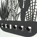 Cuier de perete, Cactus Metal Hanger, 68x44 cm, Otel, Negru