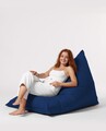 Fotoliu puf, Bean Bag Ferndale, Pyramid Bed, 145 cm, poliester impermeabil, albastru inchis