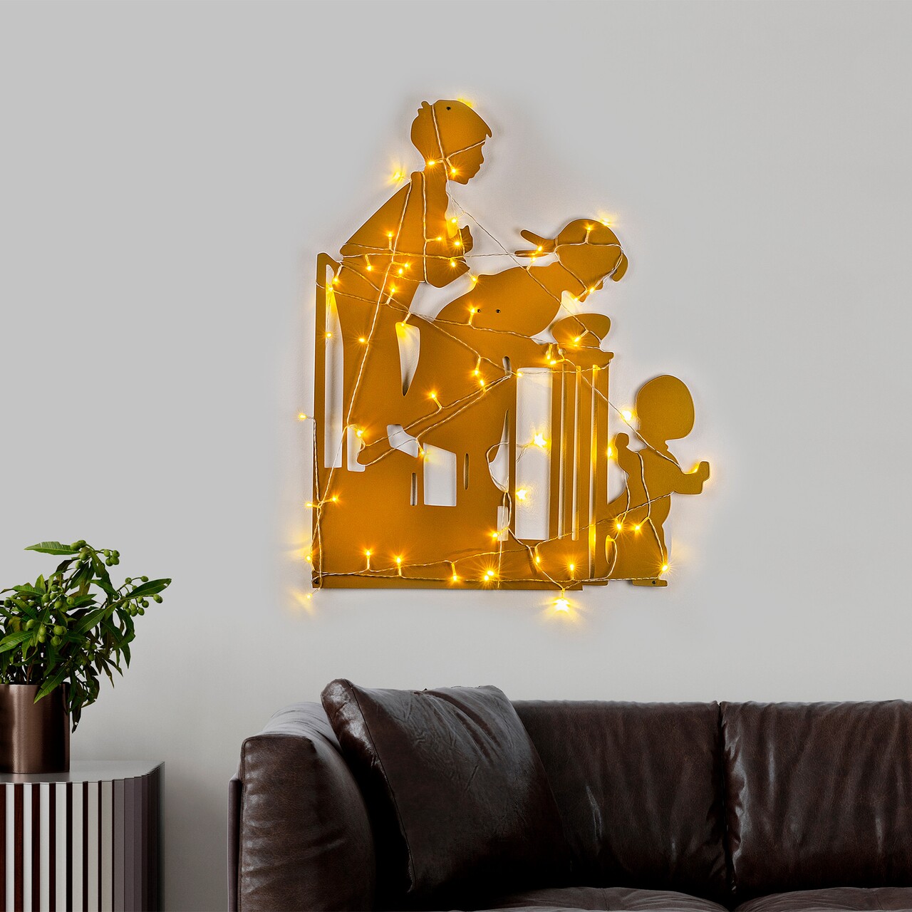 Decoratiune de luminoasa XMASGOLD-018, Tanelorn, 39x86 cm, metal, auriu - 1 | YEO