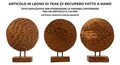 Sculptura decorativa Coin, Mauro Ferretti, 30x15.5x40 cm, tec reciclat, lucrat manual, model unicat, maro