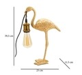 Lampa de masa Flamingo, Mauro Ferretti,  1 x E27, 40W, 13x11.5x39.5 cm, auriu