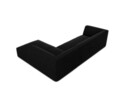 Coltar dreapta 4 locuri, Ruby, Micadoni Home, BL, 273x180x69 cm, catifea, negru