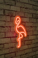 Decoratiune luminoasa LED, Flamingo, Benzi flexibile de neon, DC 12 V, Rosu