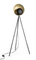 Lampadar Design, Bizzotto, 87x56x155 cm, 1 x E27, 60W, otel, negru/auriu