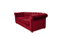 Canapea Oxford Chesterfield, 93x183x75 cm, 2 locuri, Rosu