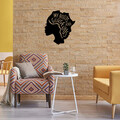 Decoratiune de perete, My Roots Are Gorgeous, Metal, Dimensiune: 62 x 70 cm, Negru