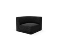 Modul canapea colt 1 loc, Miley, Micadoni Home, BL, 85x85x74 cm, poliester chenille, negru