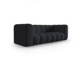 Canapea 3 locuri, Lupine, Micadoni Home, BL, 228x87x70 cm, poliester chenille, negru