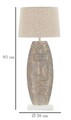 Lampa de masa Eclips, Mauro Ferretti, 1x E27, 40W, 38x90 cm, polirasina/fier/textil, auriu/alb