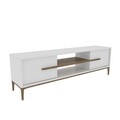 Comoda TV, Zena Home, Eslem, 120x43.6x29.6 cm, PAL, Alb/Maro