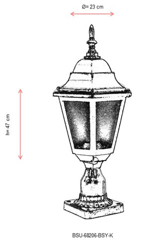 Lampa de exterior, Avonni, 685AVN1351, Plastic ABS, Negru