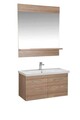 Set mobilier de baie (3 piese), Jussara, Sequoia 100, Stejar alb