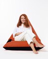 Fotoliu puf, Bean Bag Ferndale, Pyramid Double Color, 145 cm, poliester impermeabil, portocaliu